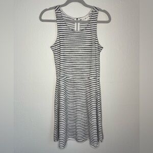 Thyme & Honey Black & White Striped Fit & Flare Tank Dress – Size S